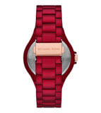 Michael Kors Lennox Analog Crystals Red Dial Red Steel Strap Watch for Women - MK7455 Authentic Buy Shop Now