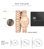 Michael Kors Runway Chronograph Analog Rose Gold Dial Rose Gold Steel Strap Watch for Women - MK7453 Authentic Buy Shop Now