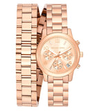 Michael Kors Runway Chronograph Analog Rose Gold Dial Rose Gold Steel Strap Watch for Women - MK7453 Authentic Buy Shop Now