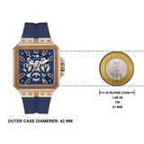 Guess Leo Chronograph Blue Dial Blue Silicone Strap Watch For Men - GW0637G3 Authentic Buy Shop Now