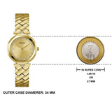 Guess Rumour Quartz Gold Dial Gold Steel Strap Watch For Women - GW0613L2 Authentic Buy Shop Now