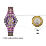 Guess Allara Quartz Purple Dial Purple Steel Strap Watch For Women - GW0604L4 Authentic Buy Shop Now