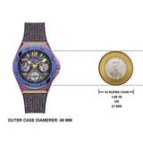 Guess Multifunction Analog Purple Dial Black Rubber Strap Watch For Women - GW0620L4 Authentic Buy Shop Now