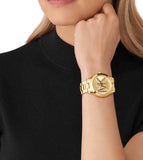Michael Kors Runway Gold Dial Gold Steel Strap Watch For Women - MK4732 Authentic Buy Shop Now