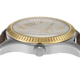 Michael Kors Lexington Silver Dial Brown Leather Strap Watch For Women - MK4745 Authentic Buy Shop Now