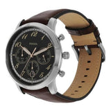 Fossil Neutra Chronograph Black Dial Brown Leather Strap Watch for Men - FS6024 Authentic Buy Shop Now