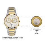 Salvatore Ferragamo F-80 Classic White Dial Two Tone Steel Strap Watch for Men - SFME00821 Authentic Buy Shop Now