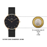 Daniel Wellington Petite Ashfield Black Dial Black Mesh Strap Watch for Women - DW00100307 Authentic Buy Shop Now