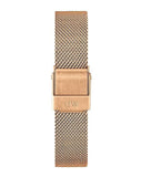 Daniel Wellington Classic Petite Melrose Black Dial Rose Gold Mesh Bracelet Watch For Women - DW00100217 Authentic Buy Shop Now