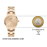 Daniel Wellington Iconic Link Unitone Rose Gold Dial Rose Gold Steel Strap Watch For Women - DW00100401 Authentic Buy Shop Now