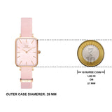 Daniel Wellington Quadro Pressed Mother of Pearl Pink Dial Pink Nylon Strap Watch For Women - DW00100509 Authentic Buy Shop Now