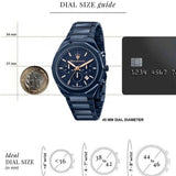 Maserati Stile Chronograph Blue Dial Blue Steel Strap Watch For Men - R8873642008 Authentic Buy Shop Now