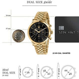 Maserati Epoca Chronograph Black Dial Gold Steel Strap Watch For Men - R8873618023 Authentic Buy Shop Now