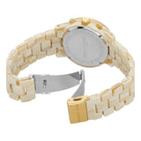 Michael Kors Runway Pavé Chronograph White Dial White Acetate Strap Watch for Women - MK7476 Authentic Buy Shop Now