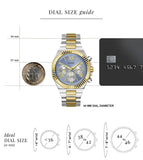 Guess Equity Analog Blue Dial Two Tone Steel Strap Watch For Men - GW0703G3 Authentic Buy Shop Now