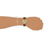 Guess Multifunction Chronograph Gold Dial Brown Leather Strap Watch For Men - GW0389G5 Authentic Buy Shop Now