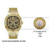 Guess Duke Glitz Crystals Gold Dial Gold Steel Strap Watch For Men - GW0576G2 Authentic Buy Shop Now