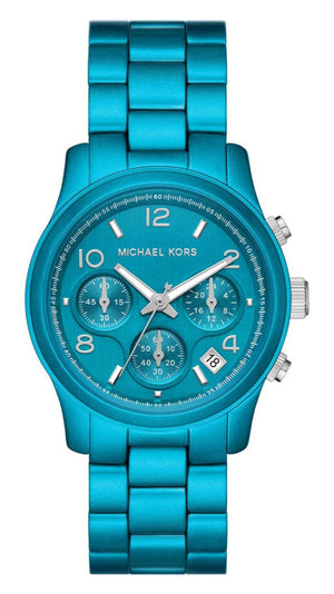 Michael Kors Runway Limited Edition Blue Dial Blue Steel Strap Watch for Women - MK7479LE Authentic Buy Shop Now