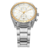 Michael Kors Accelerator Chronograph White Dial Silver Steel Strap Watch For Men - MK9112 Authentic Buy Shop Now