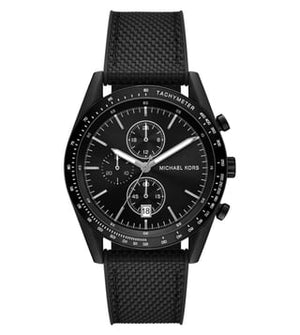 Michael Kors Accelerator Chronograph Black Dial Black Nylon Strap Watch for Men - MK9143 Authentic Buy Shop Now