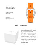 Michael Kors Maritime Three-Hand Analog Black Dial Orange Silicone Strap Watch for Men - MK9157 Authentic Buy Shop Now