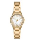 Michael Kors Sage Analog White Dial Gold Steel Strap Watch for Women - MK4822 Authentic Buy Shop Now
