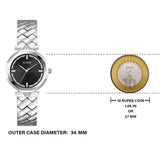 Guess Rumour Quartz Black Dial Silver Steel Strap Watch For Women - GW0613L1 Authentic Buy Shop Now
