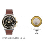 Salvatore Ferragamo 1927 Chrono Analog Black Dial Brown Leather Strap Watch for Men - SFKZ00323 Authentic Buy Shop Now