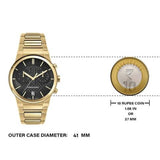 Salvatore Ferragamo Sapphire Chrono Black Dial Gold Steel Strap Watch for Men - SFME01323 Authentic Buy Shop Now