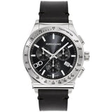 Salvatore Ferragamo 1927 Chrono Analog Black Dial Black Leather Strap Watch for Men - SFKZ00123 Authentic Buy Shop Now