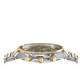 Salvatore Ferragamo Sapphire Chrono Green Dial Two Tone Steel Strap Watch for Men - SFME01223 Authentic Buy Shop Now