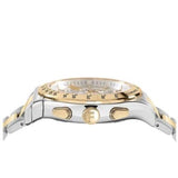Salvatore Ferragamo 1927 Chrono Silver Dial Two Tone Steel Strap Watch for Men - SFKZ00523 Authentic Buy Shop Now