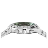 Salvatore Ferragamo 1927 Chrono Green Dial Silver Steel Strap Watch for Men - SFKZ00423 Authentic Buy Shop Now