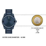 Movado Bold Verso Blue Dial Blue Steel Strap Watch for Men - 3600862 Authentic Buy Shop Now