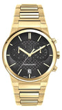 Salvatore Ferragamo Sapphire Chrono Black Dial Gold Steel Strap Watch for Men - SFME01323 Authentic Buy Shop Now