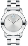 Movado Bold Ceramic Silver Dial Silver Steel Strap Watch for Women - 3600638 Authentic Buy Shop Now