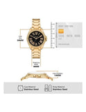 Michael Kors Kacie Analogue Black Dial Gold Steel Strap Watch for Women - MK4852 Authentic Buy Shop Now