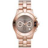 Marc Jacobs Blade Chronograph Brown Dial Rose Gold Steel Strap Watch for Women - MBM3308 Authentic Buy Shop Now