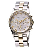 Marc Jacobs Henry Chronograph Silver Dial Two Tone Steel Strap Watch for Women - MBM3197 Authentic Buy Shop Now