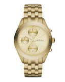 Marc Jacobs Peeker Chronograph Gold Dial Gold Steel Strap Watch for Women - MBM3393 Authentic Buy Shop Now