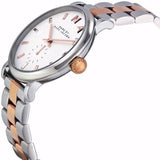 Marc Jacobs Baker White Dial Two Tone Steel Strap Watch for Women - MBM3312 Authentic Buy Shop Now
