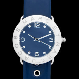 Marc Jacobs Blue Dial Blue Leather Strap Watch for Women - MBM1137 Authentic Buy Shop Now