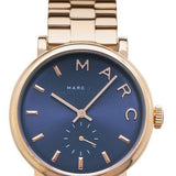 Marc Jacobs Baker Blue Dial Rose Gold Steel Strap Watch for Women - MBM3330 Authentic Buy Shop Now