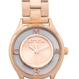 Marc Jacobs Tether Transparent Rose Gold Dial Rose Gold Steel Strap Watch for Women - MBM3417 Authentic Buy Shop Now