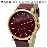 Marc Jacobs Baker Maroon Dial Maroon Leather Strap Watch for Women - MBM1267 Authentic Buy Shop Now