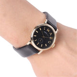 Marc Jacobs Baker Black Dial Black Leather Strap Watch for Women - MBM1273 Authentic Buy Shop Now