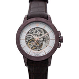 Maserati Ingegno Automatic White Skeleton Dial Brown Leather Strap Watch For Men - R8821119003 Authentic Buy Shop Now