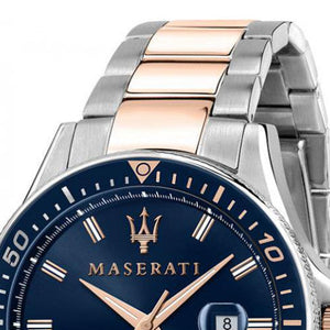 Maserati SFIDA Quartz Blue Dial Stainless Steel 44mm Watch For Men - R8853140003 Authentic Buy Shop Now