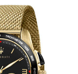 Maserati Traguardo 45mm Quartz Gold Black Dial Watch For Men - R8873612010 Authentic Buy Shop Now