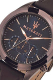 Maserati Traguardo Chronograph Blue Dial Brown Leather Strap Watch For Men - R8871612008 Authentic Buy Shop Now